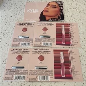 Kylie Cosmetics Koko K‎ 300 Matte Liquid Lipstick • 5 Sample Cards (New)